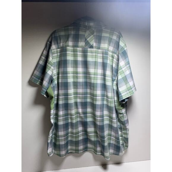 Magellan 3XL Men’s Green Plaid Short Sleeve Shirt Outdoors Gorp Core Plus Size - Picture 8 of 11